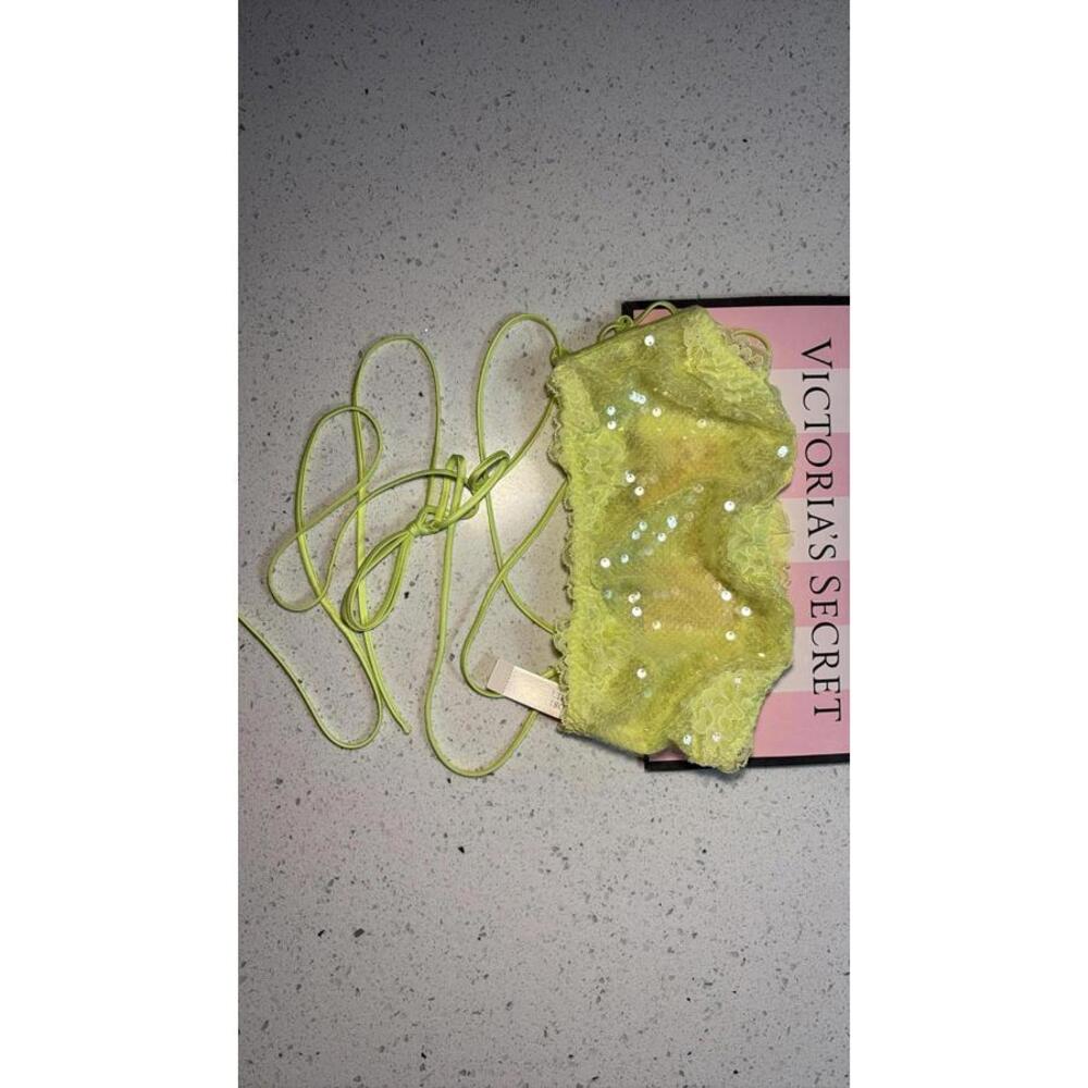 NWT Victoria's Secret Yellow Sequin Bralette Size S